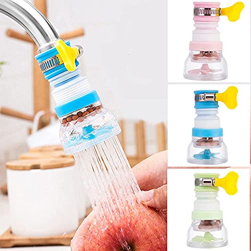 360 Degree Rotatable Water Fan Faucet Aerator Bubbler Swivel Head Water Saving Faucet Aerator Nozzle Tap Adapter Device