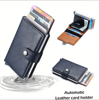 Metal RFID Blocking card Holder Fashion Slim Thin Card holder Aluminum Card holder Pop up Card holder Wallet Automatic button Wallet