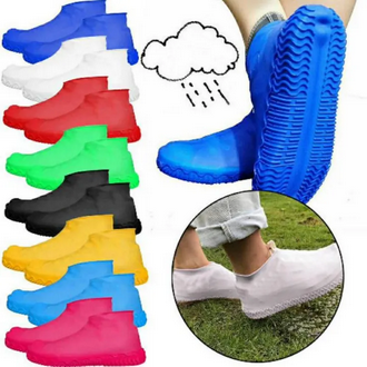Waterproof Silicone Shoe Cover Reuseable Pair Large Size