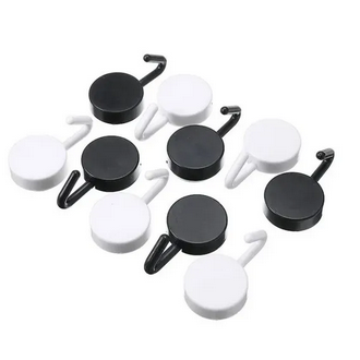 10Pcs Pack Hook Adhesive Suction Cup Hooks Sticky Hook Wall & Ceiling & Door Nail Free Clear Hook for Bathroom and Kitchen No Scratch Waterproof and Oilproof Sticker
