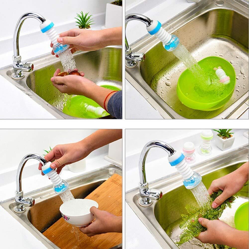 360 Degree Rotatable Water Fan Faucet Aerator Bubbler Swivel Head Water Saving Faucet Aerator Nozzle Tap Adapter Device
