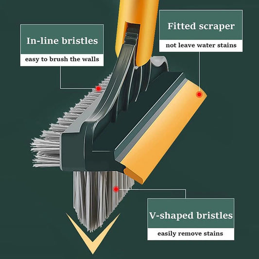 AlClean 3in1 Multipurpose Bathroom Brush + Wiper