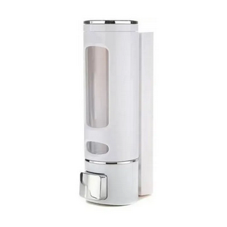 AlClean SOAP DISPENSER WHITE 400ML - LIQUID SOAP DISPENSER 400ML SOFT PUSH BUTTON