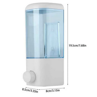 AlClean SOAP DISPENSER WHITE - LIQUID SOAP DISPENSER SOFT PUSH BUTTON