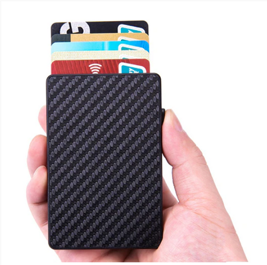 Metal RFID Blocking card Holder Fashion Slim Thin Card holder Aluminum Card holder Pop up Card holder Wallet Automatic button Wallet