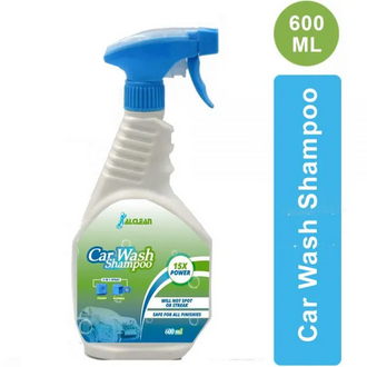 AlClean Waterless Car Wash Shampoo Easy Spray Wipe Formula Foamy Spotless 15x Power 600ml