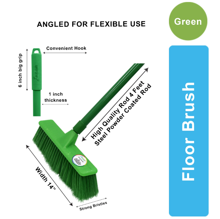 AlClean Floor Broom with Metal Rod