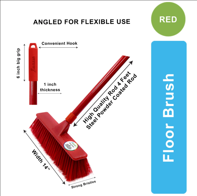 AlClean Floor Broom with Metal Rod