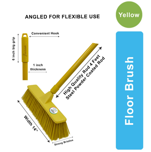 AlClean Floor Broom with Metal Rod