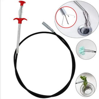 AlClean - 90cm Drain clog remover , Drain snake cleaner stick Remover Cleaning Tools Spring Pipe Dredging Tools , Long Reach Hair Catcher Dredge Pipe Brush Kitchen Sink Cleaning