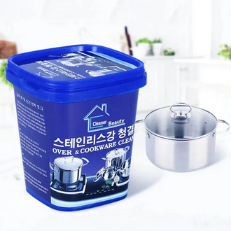 AlClean Powerful Stainless Steel Cookware Cleaning Paste Household Kitchen Cleaner Washing Pot Bottom Scale Strong Cream Detergent 800 Gram