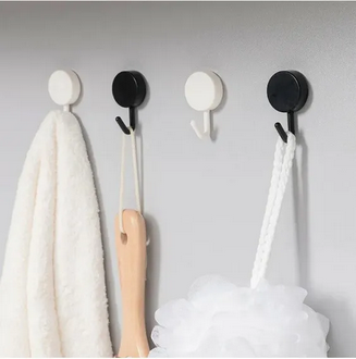 10Pcs Pack Hook Adhesive Suction Cup Hooks Sticky Hook Wall & Ceiling & Door Nail Free Clear Hook for Bathroom and Kitchen No Scratch Waterproof and Oilproof Sticker