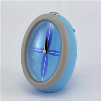Analog Table Clock With Alarm Oval Shape