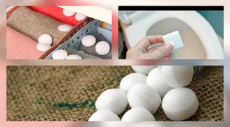 Premium Multi-Use Cleaning Tablets for Laundry & Household Use - Fragrance-Free, Eco-Friendly, Multipack Moth Balls Insect Camphor Wardrobe Removal Moth-proofing Natural Camphor Ball Drawer Deodorizer Mothball Naphthalene Phenyl Goli Tablet