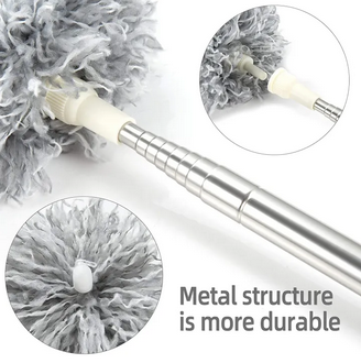 AlClean Micro Fiber Duster With Telescopic Stainless Steel Handle