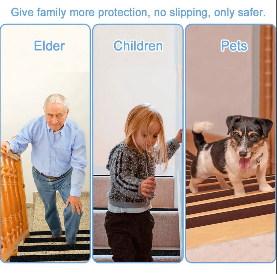 Anti Slip Tape for Stairs Outdoor/Indoor Safety Non Skid Roll for Stair Steps Traction Tread Staircases Grips Adhesive Non Slip Strips Nonslip Grip Tape Heavy Duty