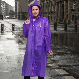 Reusable Raincoats for Adults, Opret Rain Ponchos with Hood and Sleeves Lightweight Waterproof Rain Coat for Men and Women