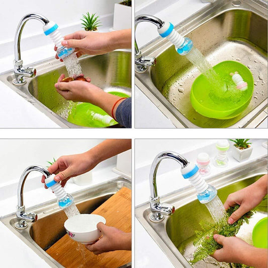 360 Degree Rotatable Water Fan Faucet Aerator Bubbler Swivel Head Water Saving Faucet Aerator Nozzle Tap Adapter Device